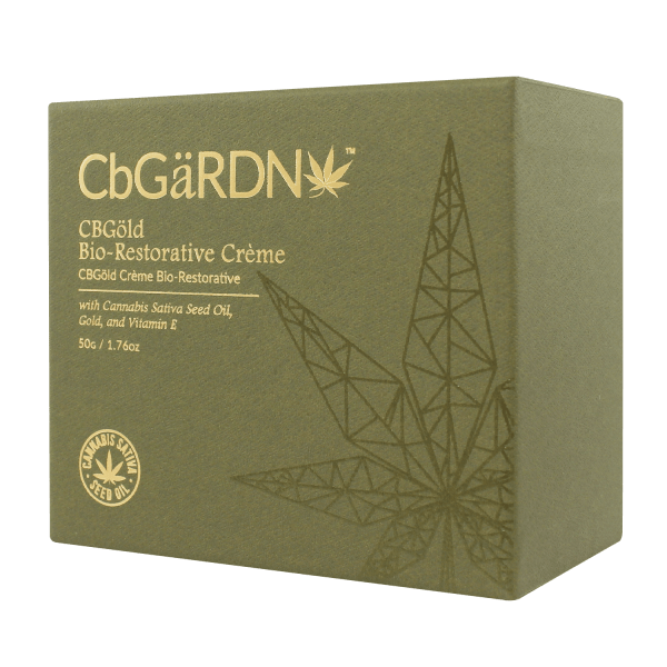 CBGöld Bio-Restorative Crème in its case